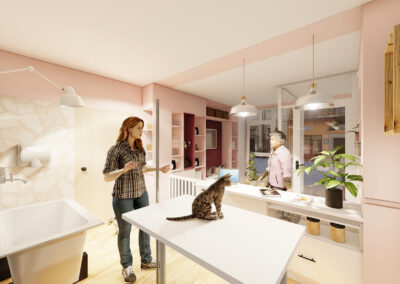 Aménagement d'un salon de toilettage à Sautron