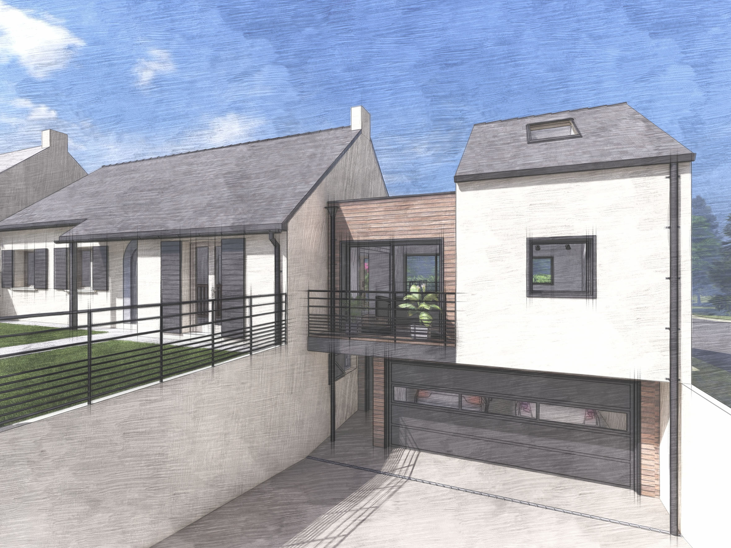 Extension d'une maison indivuelle à Treillières