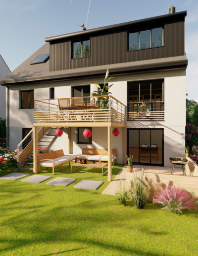 Façade sur jardin