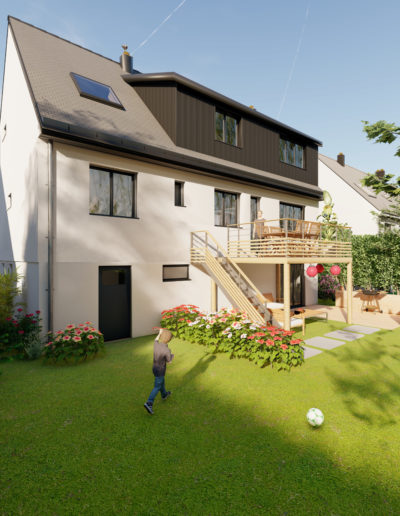 Façade sur jardin