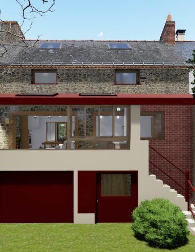 Façade sur jardin