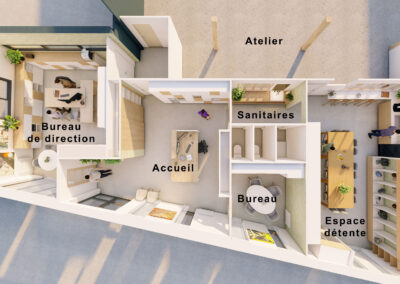 Rénovation de bureaux à Nozay